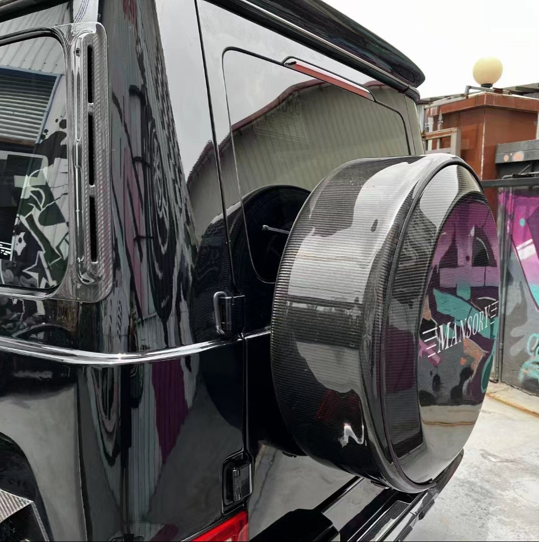 Aero Republic M Style Spare Tire Cover for Mercedes Benz G63 AMG G550 W463 W464 2019-ON Dry Pre-preg Carbon Fiber