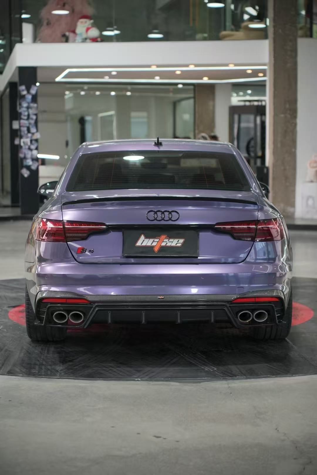 BCTXE Tuning V2 Style Rear Diffuser for Audi S4 / A4 (With S Bumper) B9.5 Carbon Fiber