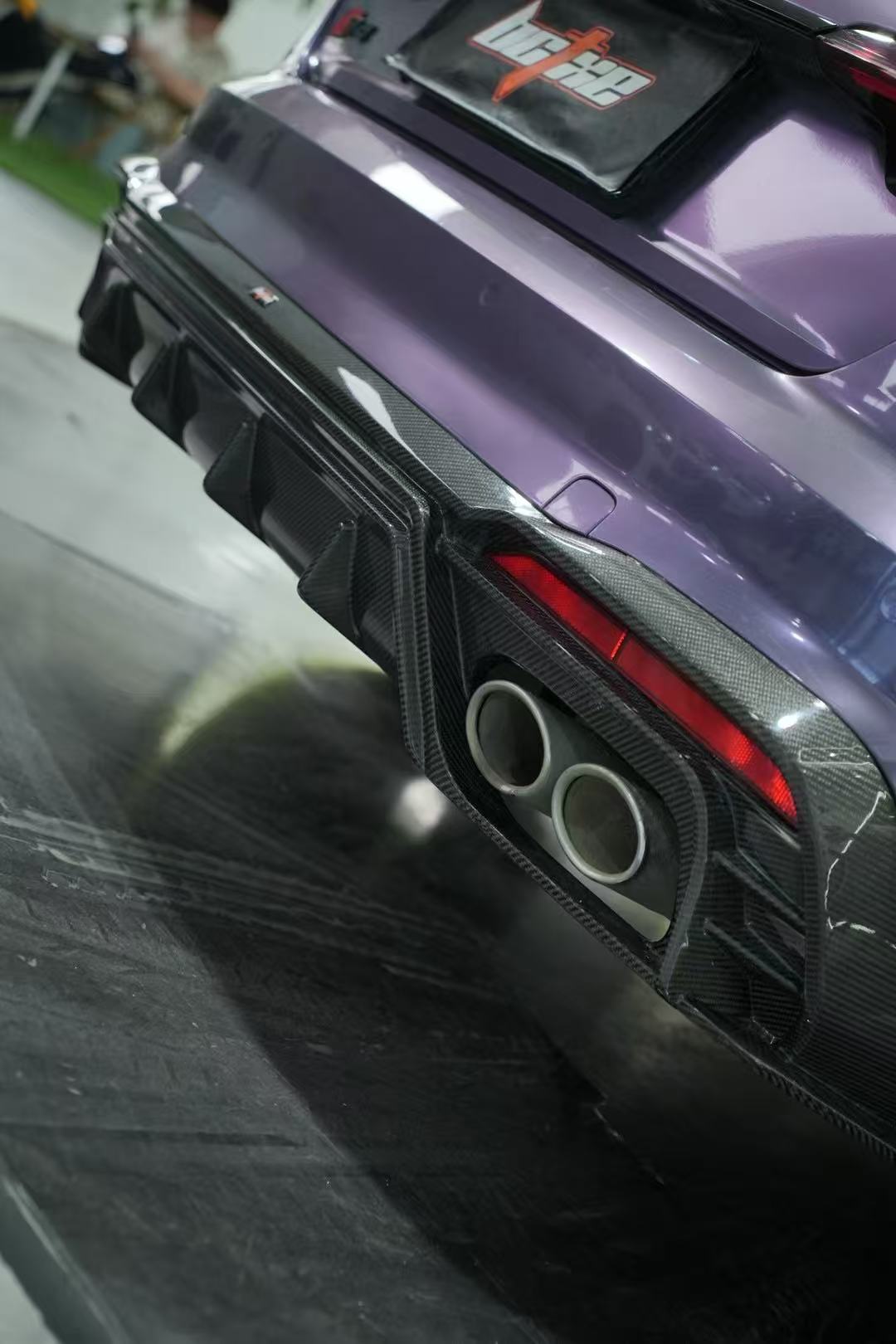 BCTXE Tuning V2 Style Rear Diffuser for Audi S4 / A4 (With S Bumper) B9.5 Carbon Fiber