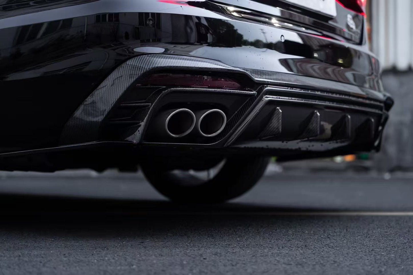 BCTXE Tuning V2 Style Rear Diffuser for Audi S4 / A4 (With S Bumper) B9.5 Carbon Fiber