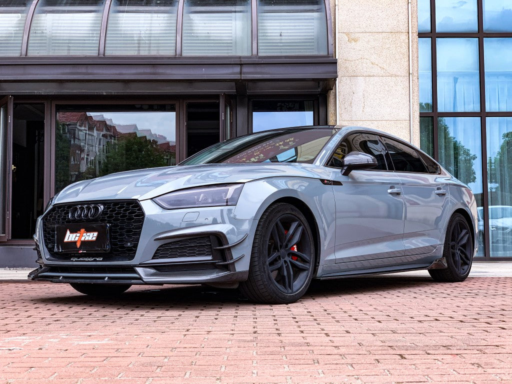 BCTXE Tuning Side Skirts for Audi S5 A5 S-line B9 2017-2019 4 Door Sedan Sportback Dry Pre-preg Carbon Fiber