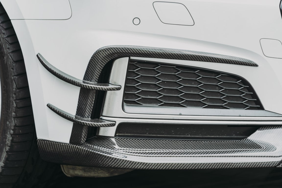 BCTXE Tuning Front Canards for Audi S5 A5 S-line B9 2017-2019 Dry Pre-preg Carbon Fiber