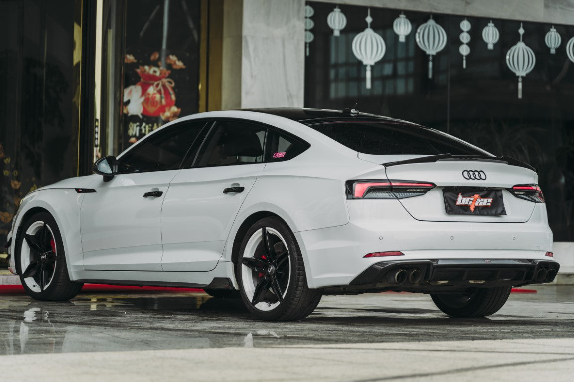 BCTXE Tuning Rear Lip Spoiler for Audi RS5 S5 A5 B9 B9.5 2017-Early 2025 Sedan Sportback Dry Pre-preg Carbon Fiber