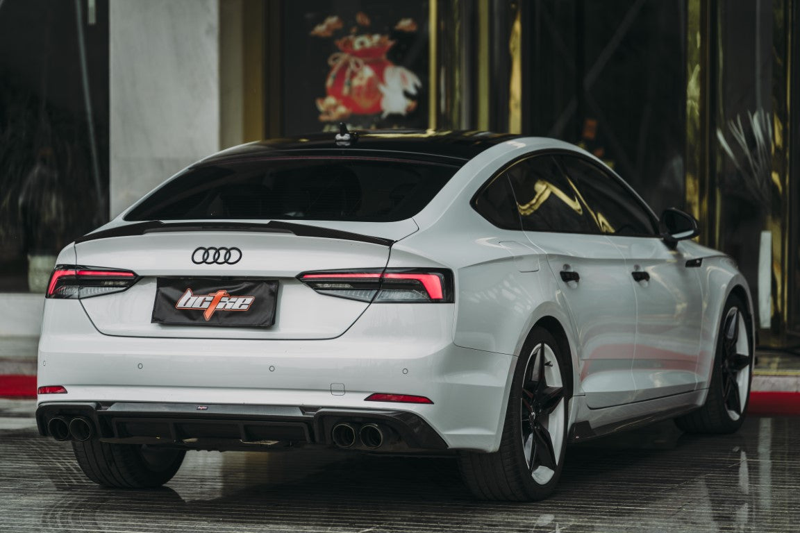 BCTXE Tuning Rear Lip Spoiler for Audi RS5 S5 A5 B9 B9.5 2017-Early 2025 Sedan Sportback Dry Pre-preg Carbon Fiber