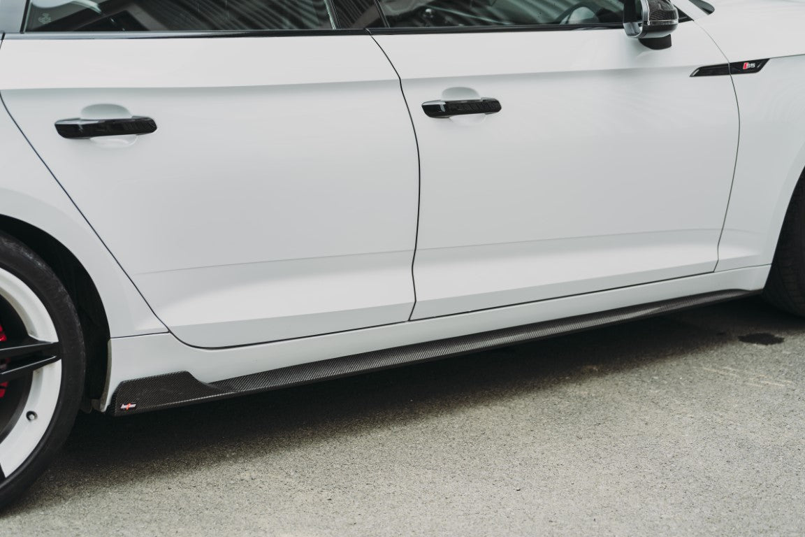 BCTXE Tuning Side Skirts for Audi S5 A5 S-line B9 2017-2019 4 Door Sedan Sportback Dry Pre-preg Carbon Fiber