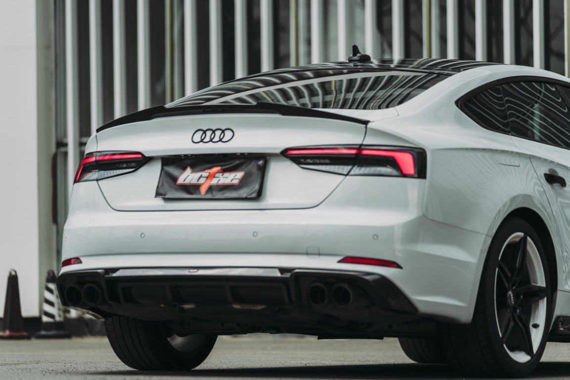 BCTXE Tuning Rear Lip Spoiler for Audi RS5 S5 A5 B9 B9.5 2017-Early 2025 Sedan Sportback Dry Pre-preg Carbon Fiber