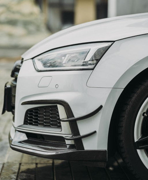 BCTXE Tuning Front Canards for Audi S5 A5 S-line B9 2017-2019 Dry Pre-preg Carbon Fiber