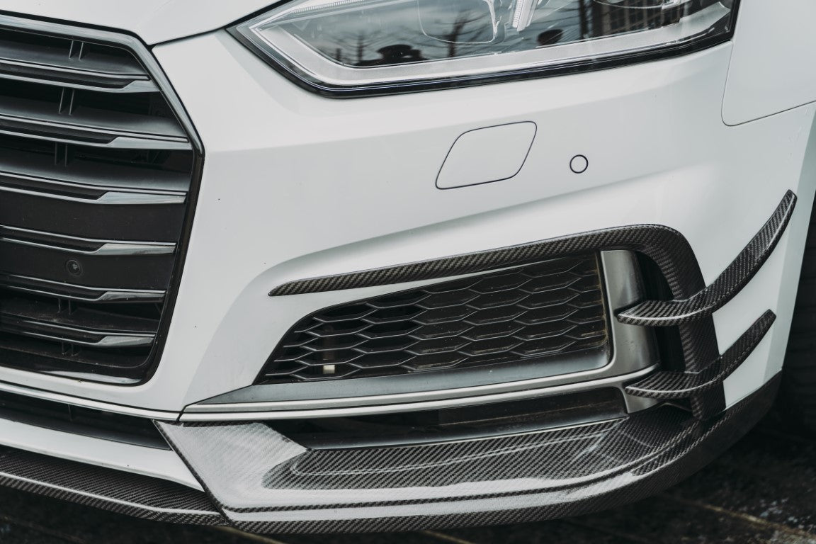 BCTXE Tuning Front Canards for Audi S5 A5 S-line B9 2017-2019 Dry Pre-preg Carbon Fiber