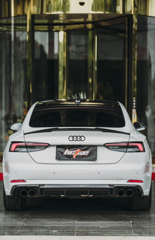 BCTXE Tuning Rear Lip Spoiler for Audi RS5 S5 A5 B9 B9.5 2017-Early 2025 Sedan Sportback Dry Pre-preg Carbon Fiber