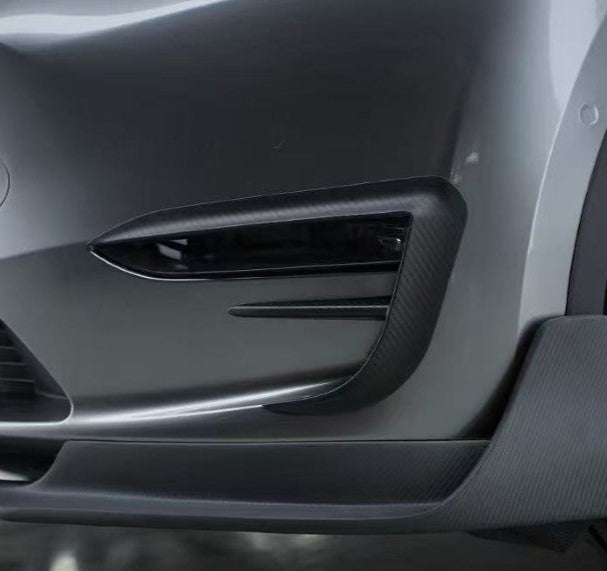 BCTXE Tuning Front Canards for Tesla Model Y Performance Standard 2020-2025 Dry Pre-preg Carbon Fiber