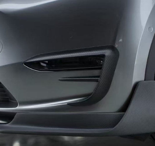 BCTXE Tuning Front Canards for Tesla Model Y Performance Standard 2020-2025 Dry Pre-preg Carbon Fiber