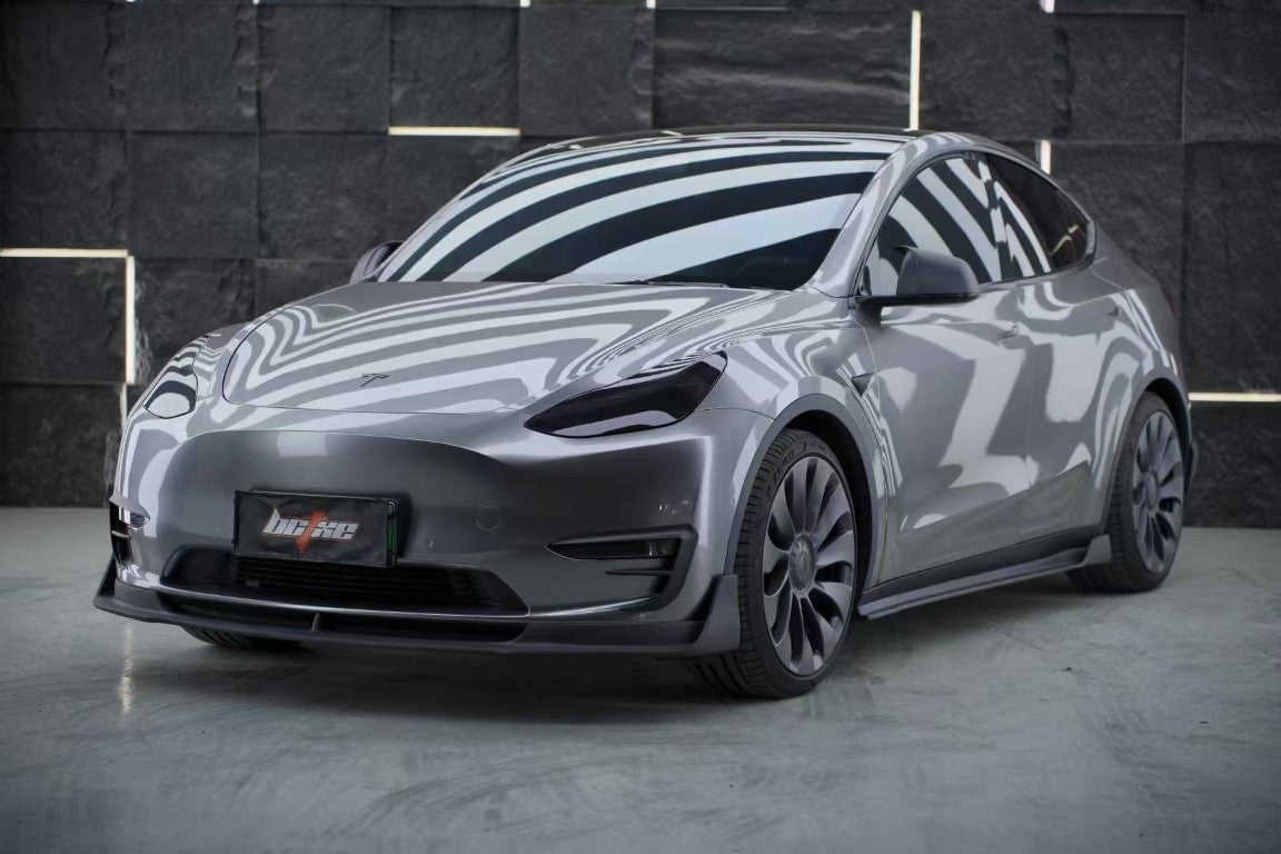 BCTXE Tuning Front Canards for Tesla Model Y Performance Standard 2020-2025 Dry Pre-preg Carbon Fiber