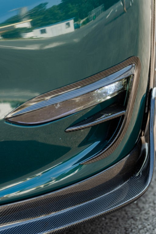BCTXE Tuning Front Canards for Tesla Model Y Performance Standard 2020-2025 Dry Pre-preg Carbon Fiber