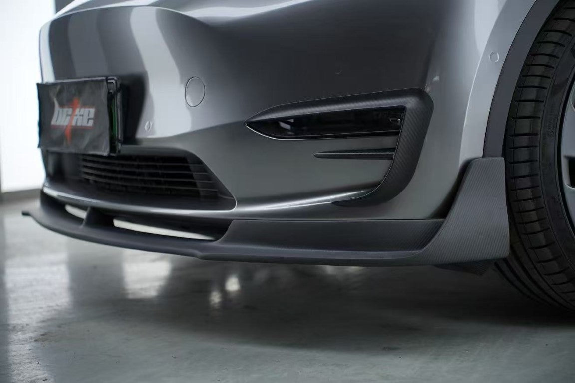 BCTXE Tuning V1 Front Lip for Tesla Model Y Performance Standard 2020-2025 Carbon Fiber