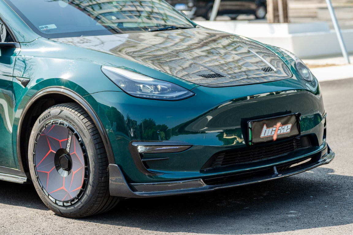 BCTXE Tuning V1 Front Lip for Tesla Model Y Performance Standard 2020-2025 Carbon Fiber
