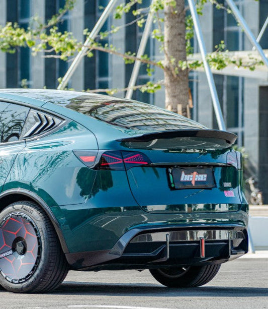 BCTXE Tuning V1 Rear Lip Spoiler for Tesla Model Y Performance Standard 2020-2025 Dry Pre-preg Carbon Fiber