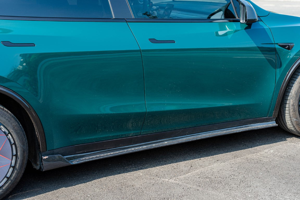 BCTXE Tuning V1 Side Skirts for Tesla Model Y Performance Standard 2020-2025 Carbon Fiber