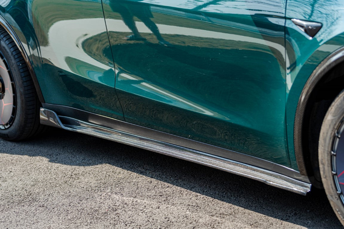 BCTXE Tuning V1 Side Skirts for Tesla Model Y Performance Standard 2020-2025 Carbon Fiber
