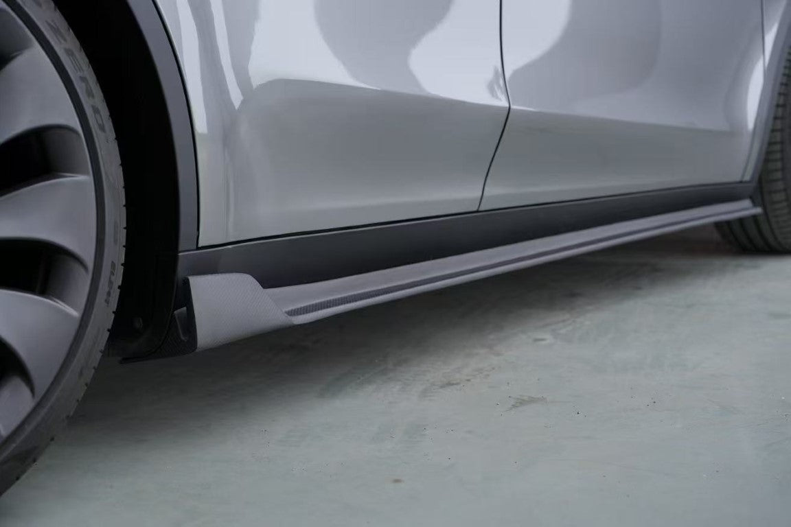 BCTXE Tuning V1 Side Skirts for Tesla Model Y Performance Standard 2020-2025 Carbon Fiber