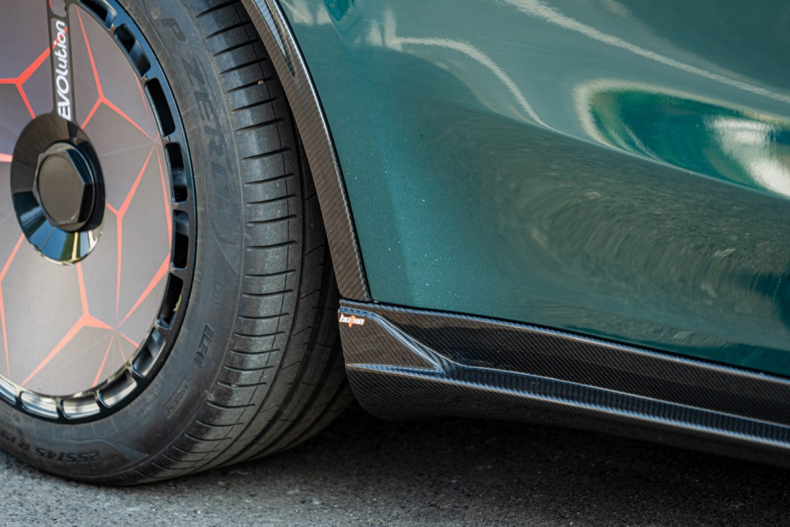 BCTXE Tuning V2 Side Skirts for Tesla Model Y Performance Standard 2020-2025 Dry Pre-preg Carbon Fiber