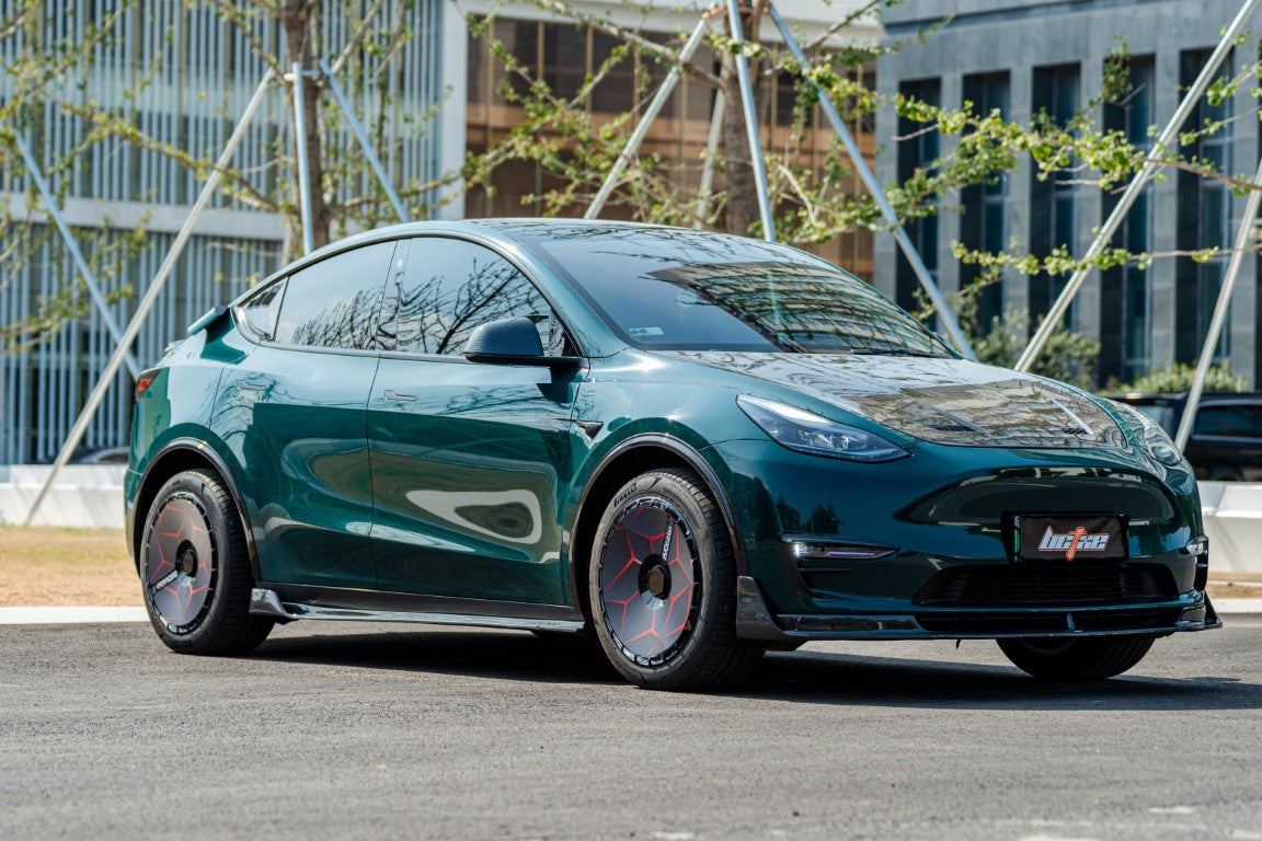 BCTXE Tuning OEM Replacement Style Wheel Arches for Tesla Model Y Performance Standard 2020-2025 Dry Pre-preg Carbon Fiber