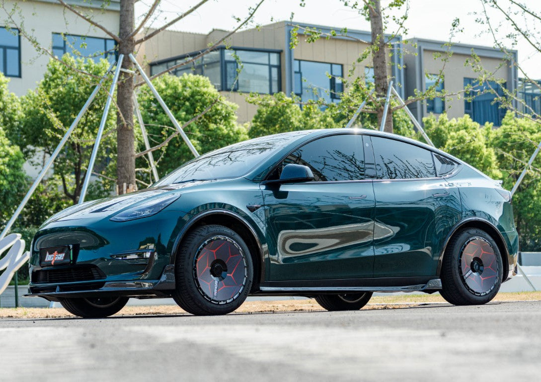 BCTXE Tuning OEM Replacement Style Wheel Arches for Tesla Model Y Performance Standard 2020-2025 Dry Pre-preg Carbon Fiber