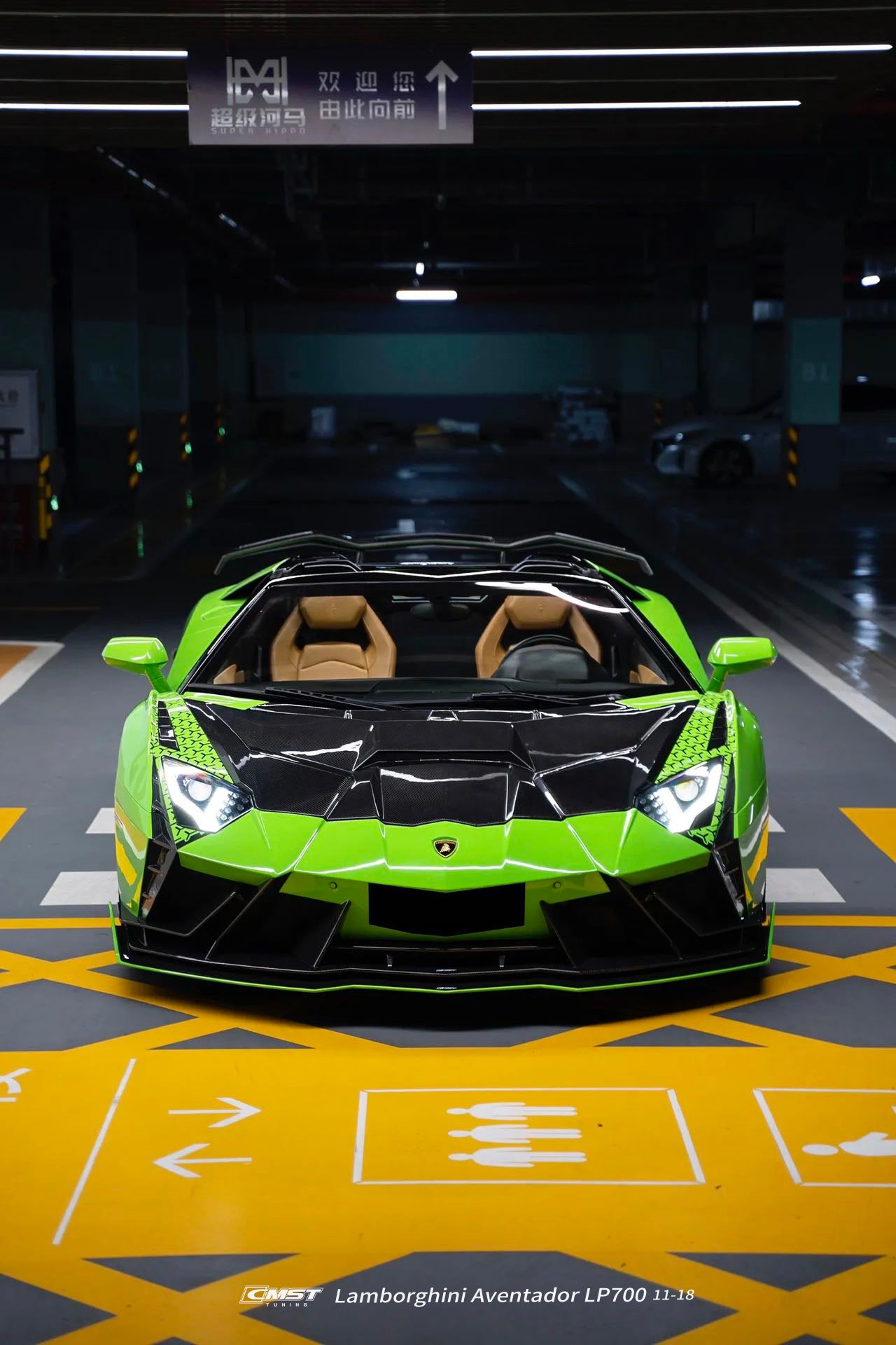 CMST Tuning Front Bumper & Lip for Lamborghini Aventador LP700 LP720 S LP740 2012-2023 Dry Pre-Preg Carbon Fiber / FRP