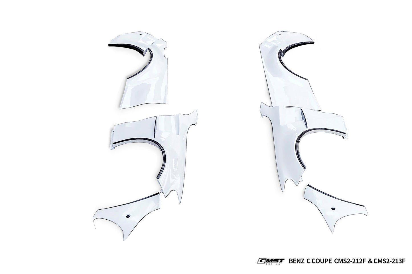 CMST Tuning Widebody Fender Flares & Wheel Arches for Mercedes Benz C-Class C43 AMG C300 W205 2016-2022 Carbon Fiber/FRP
