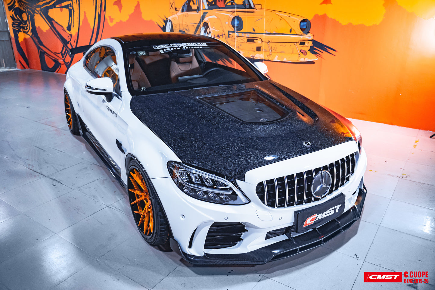 CMST Tuning Side Skirts for Mercedes Benz C-Class C43 AMG C300 W205 2016-2022 Carbon Fiber/FRP