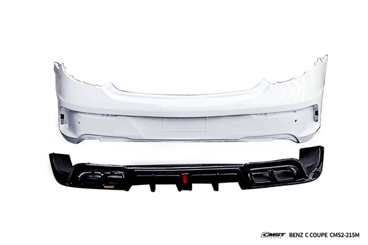CMST Tuning Rear Bumper & Diffuser for Mercedes Benz C-Class C63S C63 C43 AMG C300 W205 2016-2022 Carbon Fiber/FRP