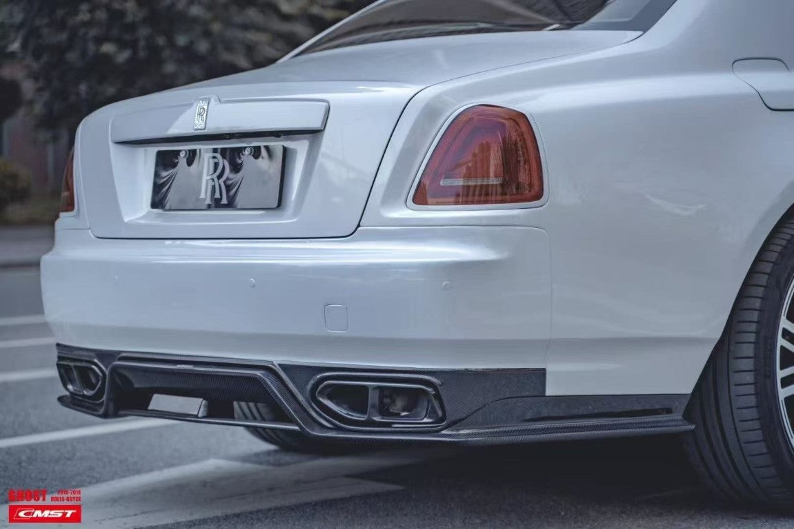 CMST Tuning Rear Bumper & Diffuser for Rolls-Royce Ghost First Generation Series II 2015-2020 Carbon Fiber / FRP