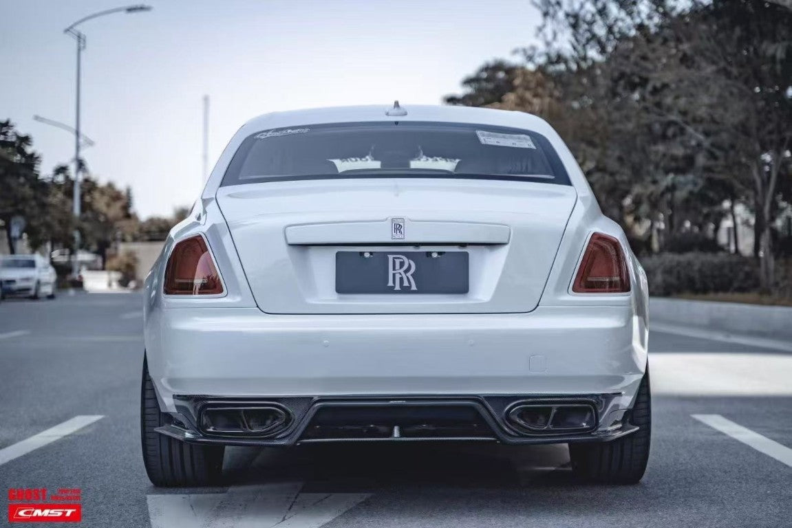 CMST Tuning Rear Bumper & Diffuser for Rolls-Royce Ghost First Generation Series II 2015-2020 Carbon Fiber / FRP