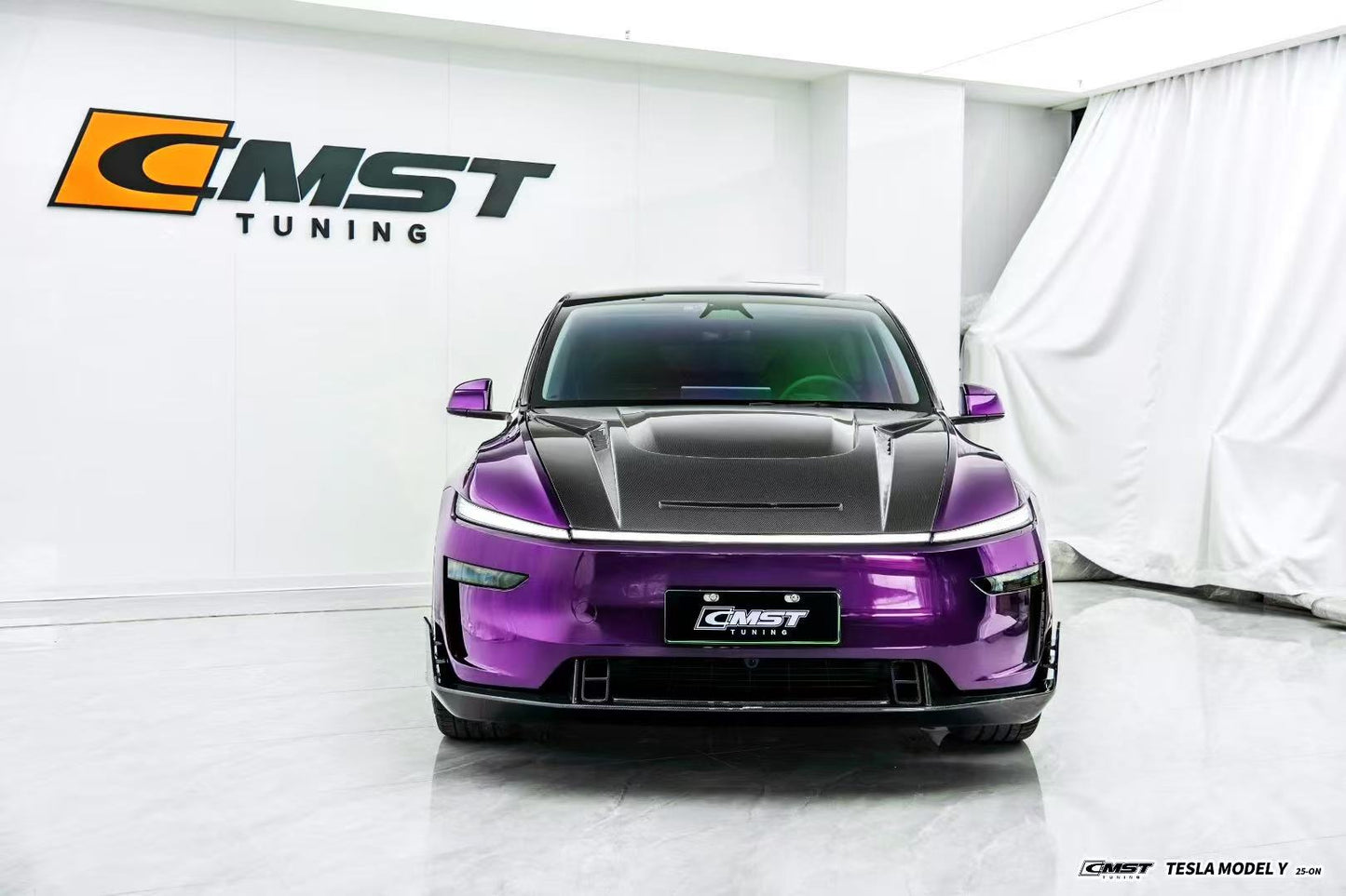 CMST Tuning V2 Front Lip for Tesla Model Y Juniper 2026-ON Carbon Fiber / FRP