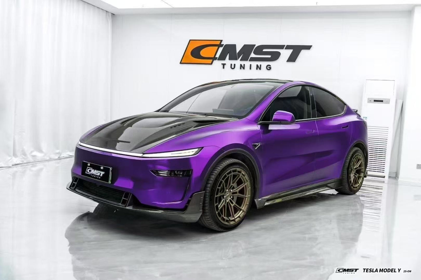 CMST Tuning V2 Front Lip for Tesla Model Y Juniper 2026-ON Carbon Fiber / FRP