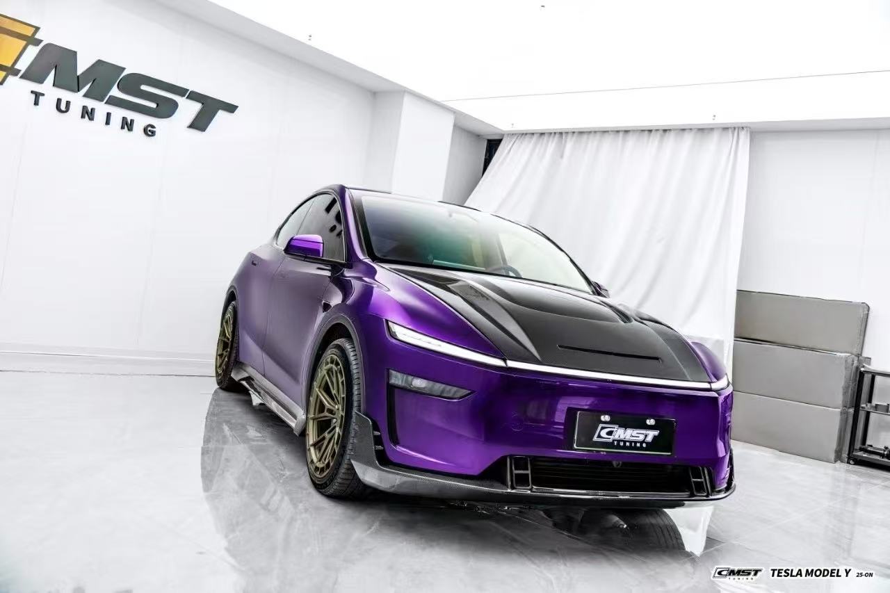 CMST Tuning V2 Front Lip for Tesla Model Y Juniper 2026-ON Carbon Fiber / FRP