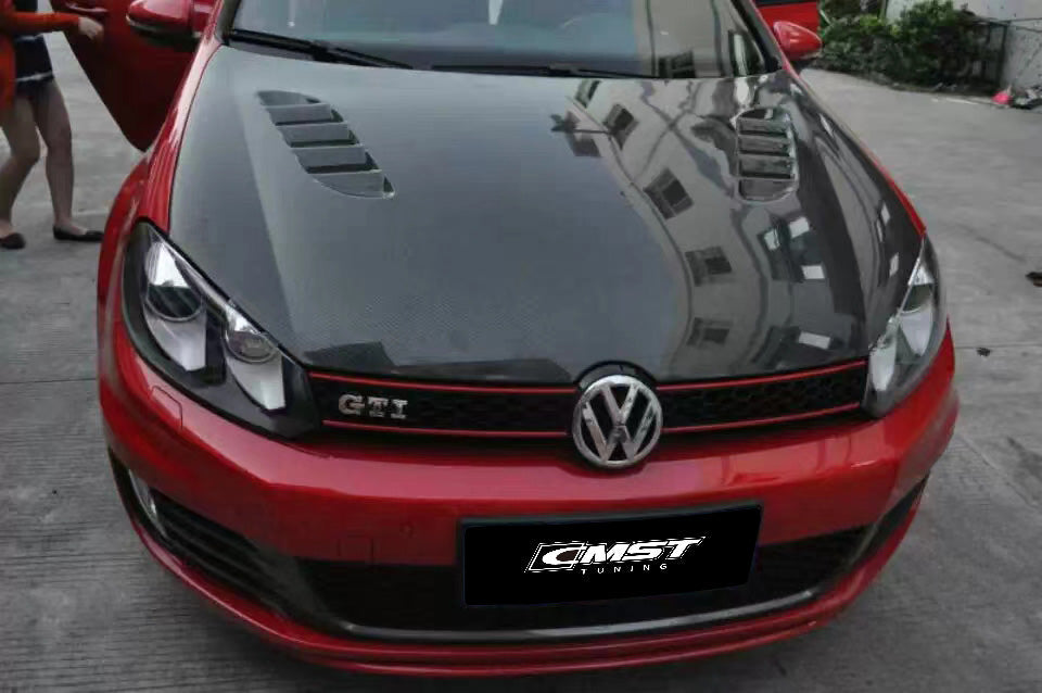 CMST Tuning V1 Hood for Volkswagen Golf Base GTI R MK6 MK6.5 2010-2014 Carbon Fiber/FRP