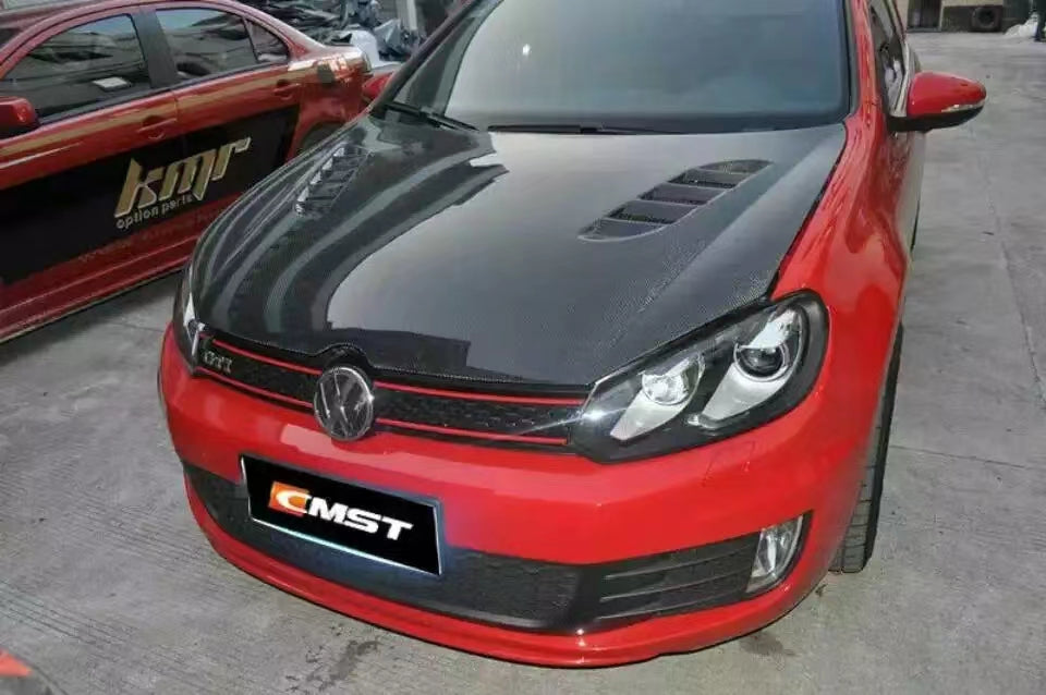 CMST Tuning V1 Hood for Volkswagen Golf Base GTI R MK6 MK6.5 2010-2014 Carbon Fiber/FRP