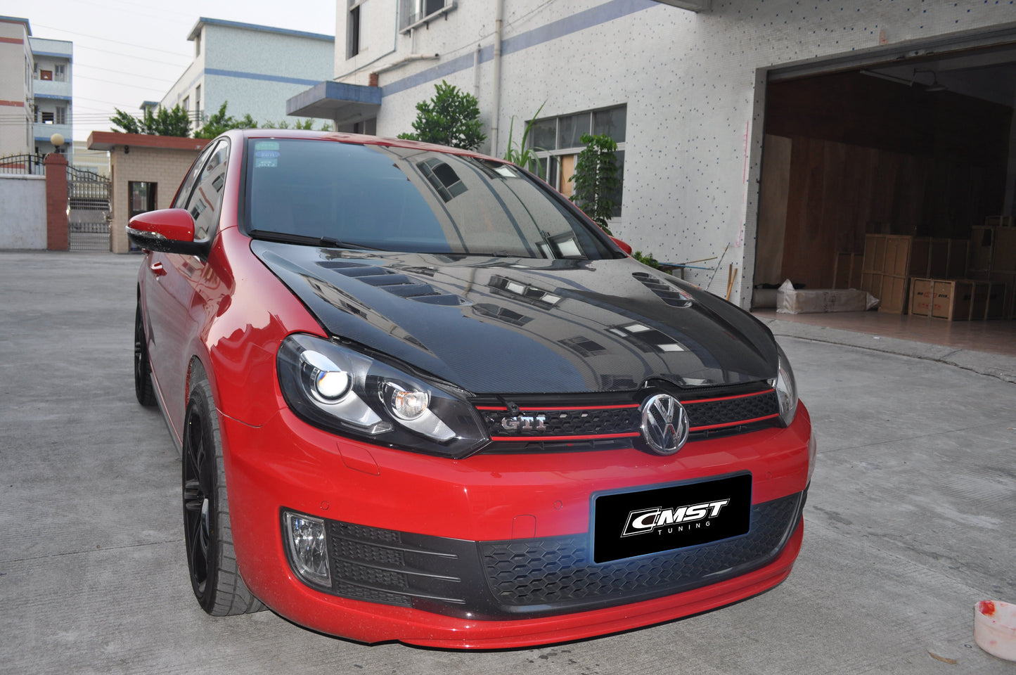 CMST Tuning V1 Hood for Volkswagen Golf Base GTI R MK6 MK6.5 2010-2014 Carbon Fiber/FRP