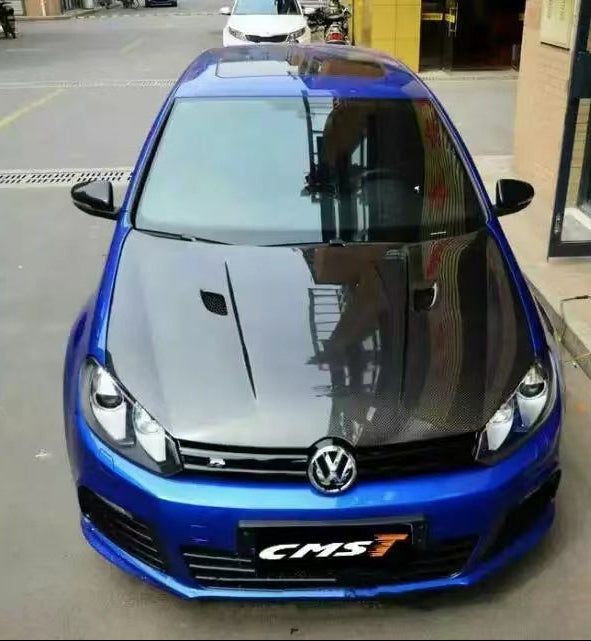 CMST Tuning V2 Hood for Volkswagen Golf Base GTI R MK6 MK6.5 2010-2014 Carbon Fiber/FRP