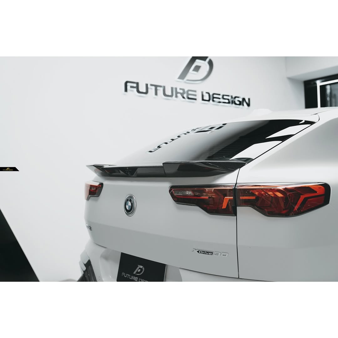 Future Design Rear Spoiler for BMW X2 IX2 M35i sDrive28i xDrive28i U10 2024-ON Dry Pre-preg Carbon Fiber/FRP