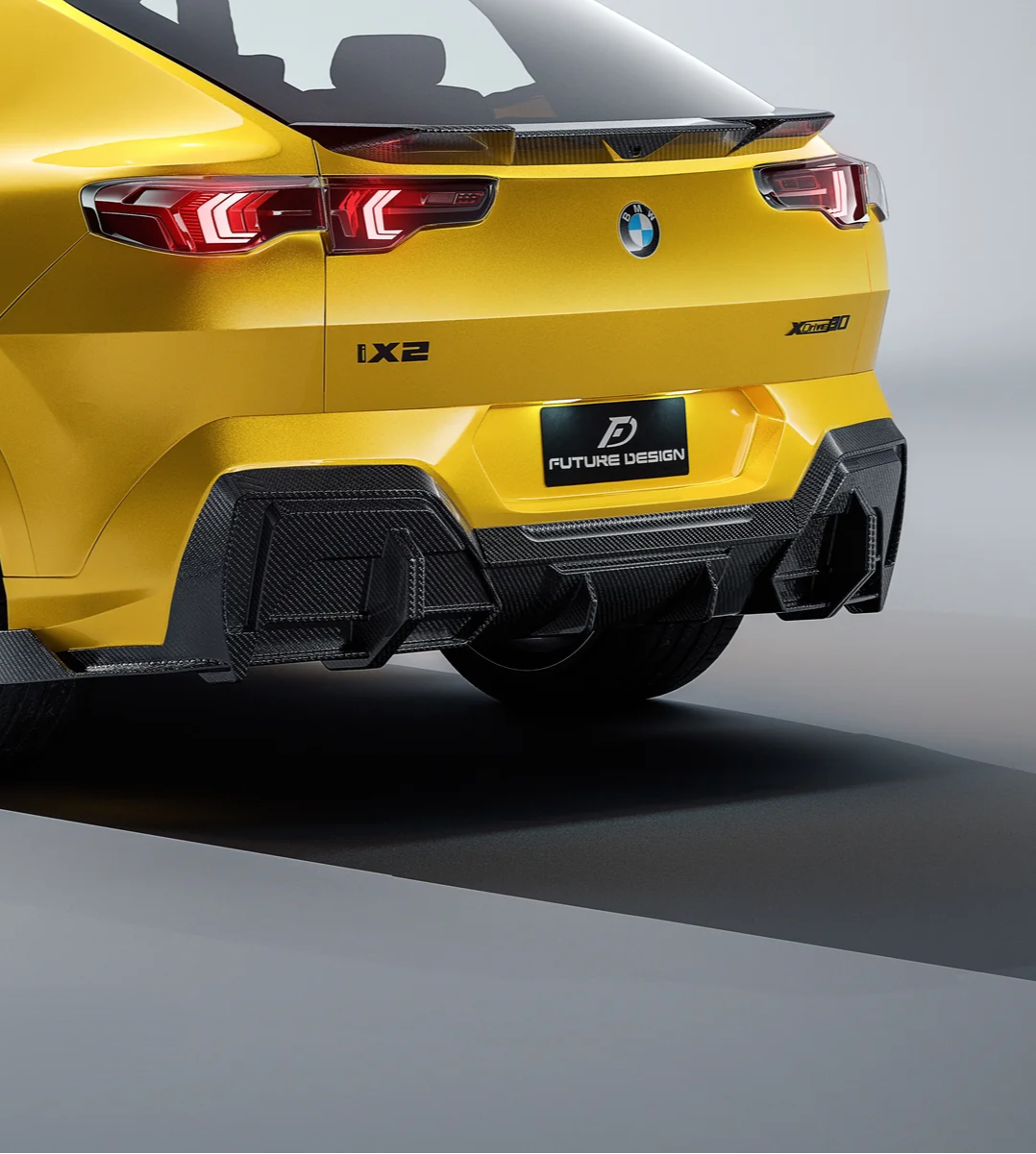 Future Design Rear Diffuser for BMW X2 IX2 sDrive28i xDrive28i U10 2024-ON Dry Pre-preg Carbon Fiber/FRP