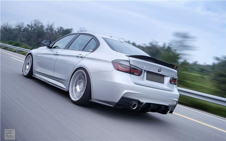Geex Village Rear Lip Spoiler for BMW 3 Series 340i 335i 330i 335d 330d 325d F30 Sedan 2012-2019 Carbon Fiber