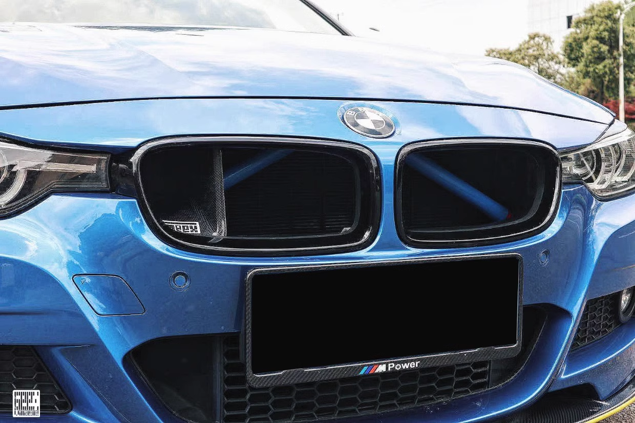 Geex Village Front Kidney Grill Snorkel Insert for BMW 3 Series M Sport 340i 335i F30 F31 2012-2019 Carbon Fiber