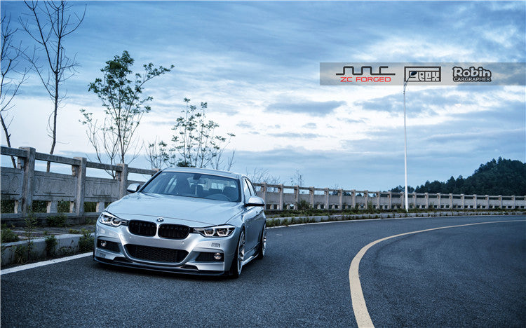 Geex Village V1 Front Lip & Side Splitters for BMW 3 Series M Sport 340i 335i F30 F31 2012-2019 Carbon Fiber