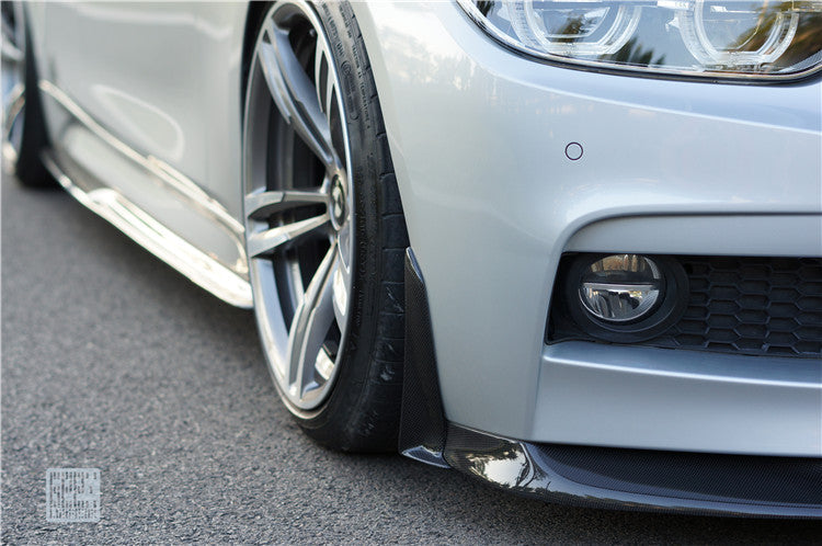 Geex Village V1 Front Lip & Side Splitters for BMW 3 Series M Sport 340i 335i F30 F31 2012-2019 Carbon Fiber
