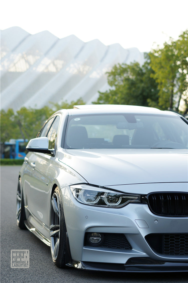 Geex Village V1 Front Lip & Side Splitters for BMW 3 Series M Sport 340i 335i F30 F31 2012-2019 Carbon Fiber
