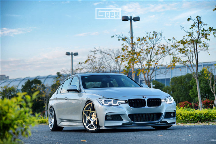 Geex Village V1 Front Lip & Side Splitters for BMW 3 Series M Sport 340i 335i F30 F31 2012-2019 Carbon Fiber