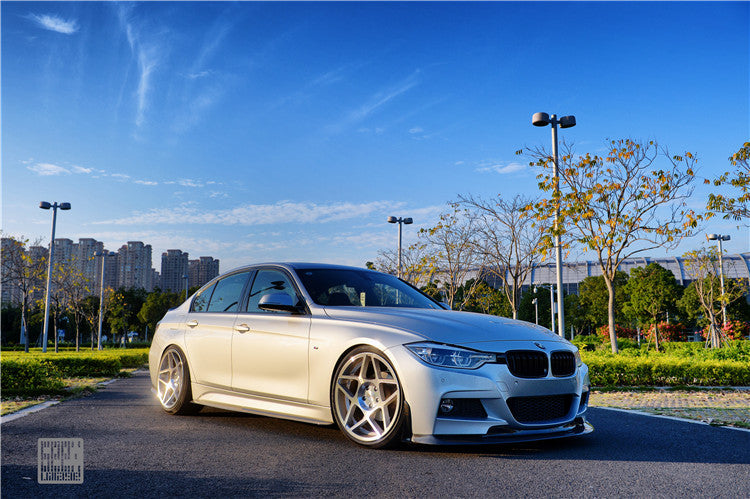 Geex Village V1 Front Lip & Side Splitters for BMW 3 Series M Sport 340i 335i F30 F31 2012-2019 Carbon Fiber