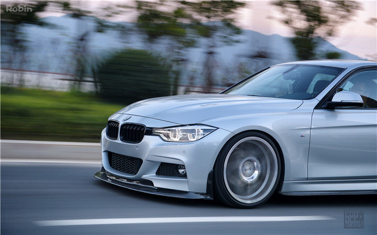 Geex Village V1 Front Lip & Side Splitters for BMW 3 Series M Sport 340i 335i F30 F31 2012-2019 Carbon Fiber