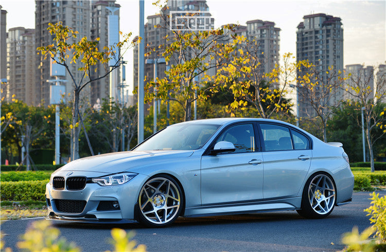 Geex Village V1 Front Lip & Side Splitters for BMW 3 Series M Sport 340i 335i F30 F31 2012-2019 Carbon Fiber
